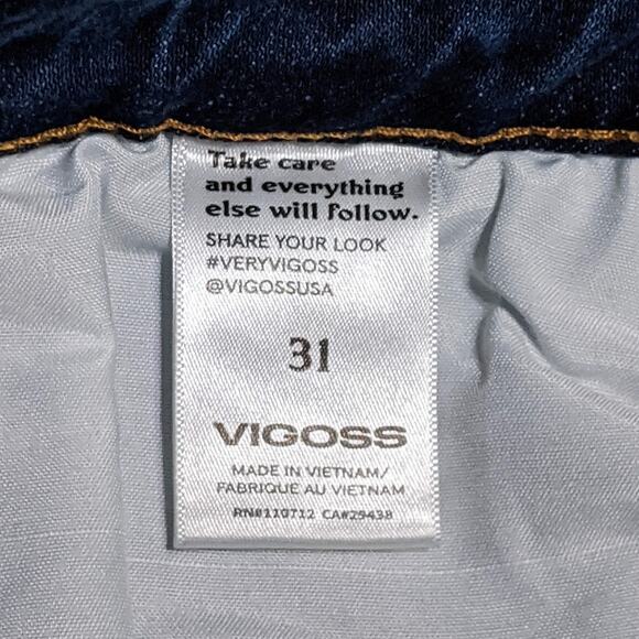 NWT Vigoss Frankie Slim Straight Leg Jeans Dark Wash Women's Size 31 - Picture 13 of 14